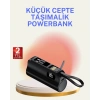 CEYLAN ADAM Dahili Konektörlü 20W Hızlı Şarj Mini Taşınabilir Powerbank