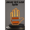 CEYLAN ADAM El Orta Parmak Led Kumandalı Araç İçi Reflektör Arka Cam El Simgesi