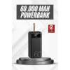 CEYLAN ADAM Hızlı Şarj 4 Çıkışlı Powerbank 60.000 Mah Taşınabilir Dijital Göstergeli