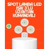 CEYLAN ADAM Kablosuz 3 Lü Spot Led Lamba Seti Uzaktan Kumandalı Enerji Tasarruflu Aydınlatma
