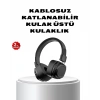 CEYLAN ADAM Kablosuz Kulak Üstü Bluetooth Kulaklık Güçlü Bas ve Katlanabilir Tasarım