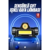 CEYLAN ADAM Ledli Şarjlı Kafa Lambası LED Şarjlı Su Geçirmez Kafa Feneri