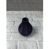 CEYLAN ADAM Mor Çizgili Dekoratif Vazo 11 cm Modern Tasarım Aksesuar