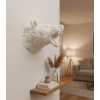 CEYLAN ADAM Özel Tasarım Beyaz Ayı Duvar Aksesuarı 3D Dekoratif Heykel 25x19 cm