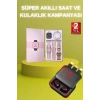 CEYLAN ADAM Powerbank Özellikli Bluetooth Kulaklık ve Nabız Ölçer Akıllı Saat Bileklik Hediyeli