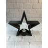CEYLAN ADAM Siyah Yıldız Şeklinde Mumluk Loş Işık Dekor Aksesuarı