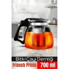 CEYLAN ADAM  Süzgeçli French Press Cam Demlik 700 Ml Bitki Çayı Demliği