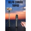 CEYLAN ADAM Tripod Kablosuz Bluetooth Bağlantılı Selfie Çubuğu 360 Derece Dönebilen