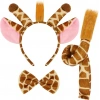 CEYLAN ADAM Zürafa Kosümü Aksesuar Seti 3 lü - Taç Papyon Kuyruk