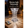 Kare Tabanlı Renk Seçimli Şeffaf Masa Lambası