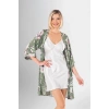Arias Closet Desenli Saten 2li Kısa Sabahlık Takımı