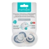 Mamajoo Sterilizasyon & Saklama Kutulu Black & Pearl Desenli İkili Ortodontik Emzik Gece & Gündüz / 0 Ay+
