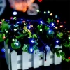 Mey İthalat® 10m 100 LED Pilli 2 Kademeli RGB Işık Siyah Kablo
