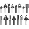 Mey İthalat®   15 Parça Karışık Freze Ucu Seti 8 mm Şaft