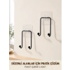 Mey İthalat® 2 Adet Yapışkanlı Duvar Askısı Pratik Çok Amaçlı Düzenleyici Askı
