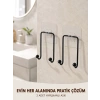 Mey İthalat® 2li Yapışkanlı Duvar Askısı Mutfak Banyo ve Ev İçin Askılık