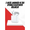 Mey İthalat® 2. Nesil Bluetooth Android ve İOS Uyumlu Kablosuz Kulaklık Çağrı Cevaplama