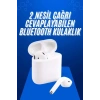 Mey İthalat® 2025 Model Çağrı Cevaplayabilen Bluetooth Kulaklık Beyaz Dokunmatik Kontrol