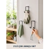 Mey İthalat® 3 Adet Yapışkanlı Askılık Çok Amaçlı Ev Düzenleme Askı Seti