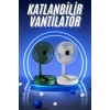 Mey İthalat® 3 Kademe Hız Ayarlı Vantilatör Telefon Standlı Şarjlı Katlanabilir Soğutucu Pervane Yeni Nesil