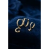 Mey İthalat® 3 lü Ay ve Yıldız Model Gold Renk Set Küpe