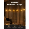 Mey İthalat® 3 Metre Ramazan LED Saçak Işık Ev İçi Dekoratif Aydınlatma