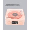 Mey İthalat® 3-ü-1 Gece Işığı Bluetooth Hoparlör ve Dijital Saat Vintage Plak Çalar Tasarımlı