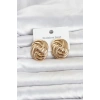 Mey İthalat® 316L Çelik Gold Renk Motif Desen Model Kadın Küpe