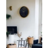 Mey İthalat® 36 Cm Kahverengi Modern Duvar Saati
