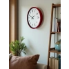 Mey İthalat® 36 Cm Kırmızı Dekoratif Duvar Saati