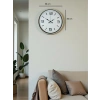 Mey İthalat® 36 Cm Krem Modern Dekoratif Duvar Saati