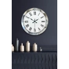 Mey İthalat® 36 cm Krom Metal Roma Rakamli Duvar Saati