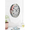 Mey İthalat® 36 cm Krom Metal Standart Duvar Saati