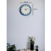 Mey İthalat® 36 Cm Mavi Zarif Duvar Saati