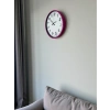 Mey İthalat® 36 Cm Pembe Dekoratif Duvar Saati