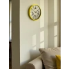 Mey İthalat® 36 Cm Sarı Retro Duvar Saati