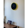 Mey İthalat® 36 Cm Sarı Şık Duvar Saati