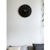 Mey İthalat® 36 Cm Siyah Dekoratif Duvar Saati