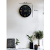 Mey İthalat® 36 Cm Siyah Gold Rakamlı Duvar Saati