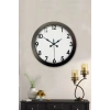 Mey İthalat® 36 cm Siyah Metal Standart Duvar Saati
