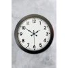 Mey İthalat® 36 cm Siyah Metal Standart Duvar Saati