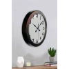 Mey İthalat® 36 cm Siyah Metal Standart Duvar Saati