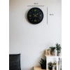 Mey İthalat® 36 Cm Siyah Modern Duvar Saati
