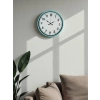 Mey İthalat® 36 Cm Turkuaz Dekoratif Duvar Saati