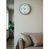 Mey İthalat® 36 Cm Turkuaz Dekoratif Duvar Saati