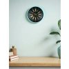 Mey İthalat® 36 Cm Turkuaz Dekoratif Duvar Saati