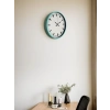 Mey İthalat® 36 Cm Turkuaz Sade Şık Duvar Saati