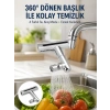 Mey İthalat® 360° Dönüşlü Su Akışı Başlığı | 4ü 1 Arada Kullanım Yeni Nesil