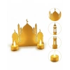 Mey İthalat® 3D Ramazan Cami Dekor 2 Mumlu Işıklı Masa Üstü Biblo