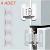 Mey İthalat® 4 Adet Buzdolabı, Çekmece ve Dolap Kapağı Çocuk Kilidi